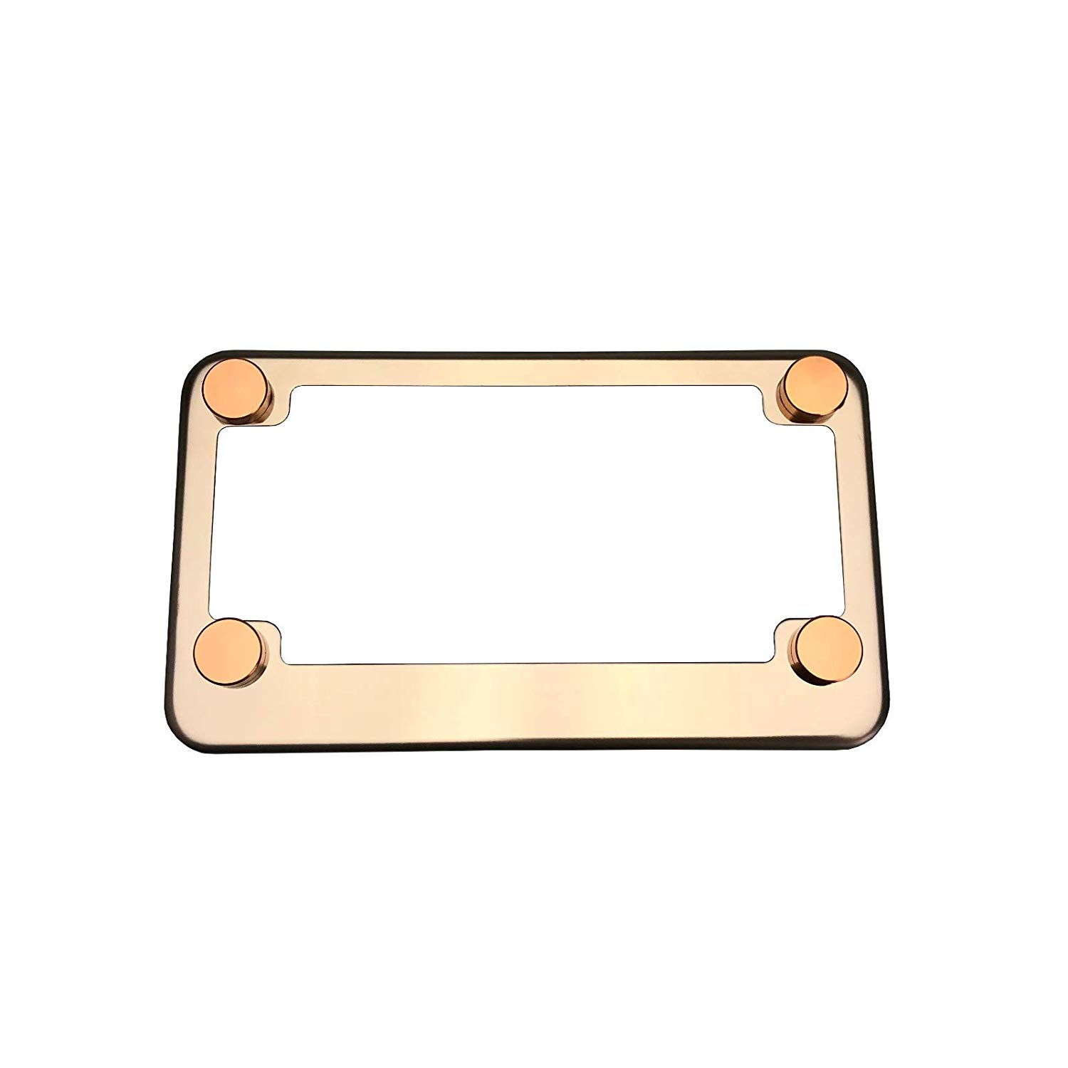 Custom Laser Engraved T304 Stainless Steel Motorcycle License Plate Frame – Black Chrome, Made In USA